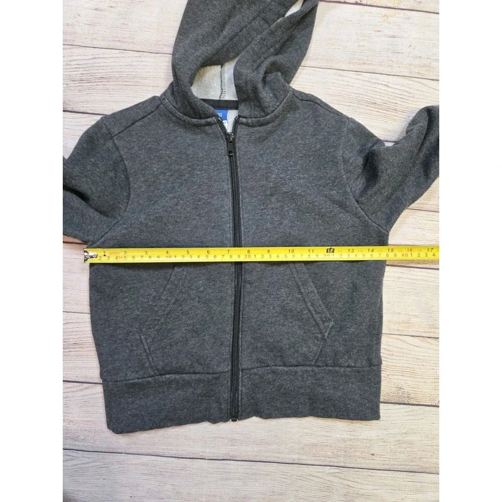 Old Navy‎ Boy's Full Zip Hooded Sweatshirt Size XS (5) Charcoal Gray